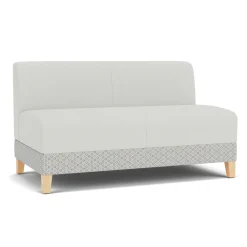 Social Armless Loveseat in Premium Upholstery