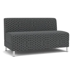 Social Armless Loveseat in Premium Upholstery
