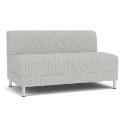 Social Armless Loveseat in Premium Upholstery