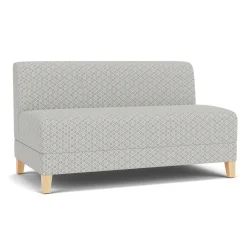 Social Armless Loveseat in Premium Upholstery