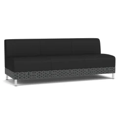 Social Armless Sofa in Premium Upholstery
