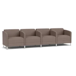 Social Four Seater with Center Arms in Standard Upholstery