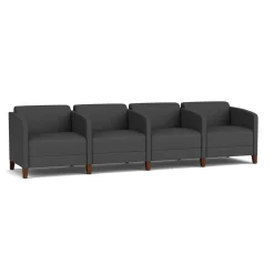 Social Four Seater with Center Arms in Standard Upholstery
