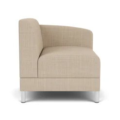 Social Left Arm Guest Chair in Premium Upholstery