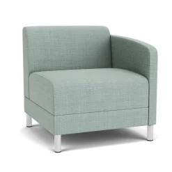 Social Left Arm Guest Chair in Premium Upholstery