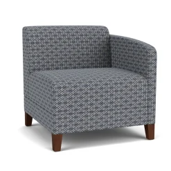 Social Left Arm Guest Chair in Premium Upholstery
