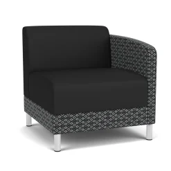 Social Left Arm Guest Chair in Premium Upholstery