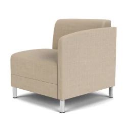 Social Left Arm Guest Chair in Premium Upholstery
