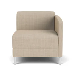 Social Left Arm Guest Chair in Premium Upholstery