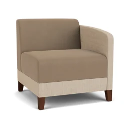 Social Left Arm Guest Chair in Premium Upholstery