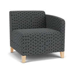 Social Left Arm Guest Chair in Premium Upholstery