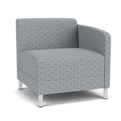 Social Left Arm Guest Chair in Premium Upholstery