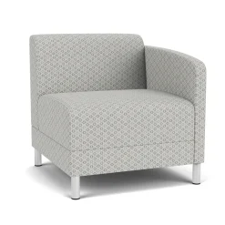 Social Left Arm Guest Chair in Premium Upholstery