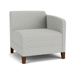 Social Left Arm Guest Chair in Premium Upholstery