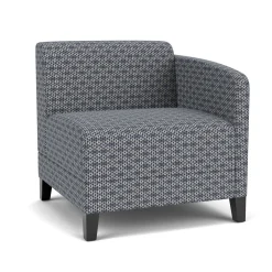 Social Left Arm Guest Chair in Premium Upholstery