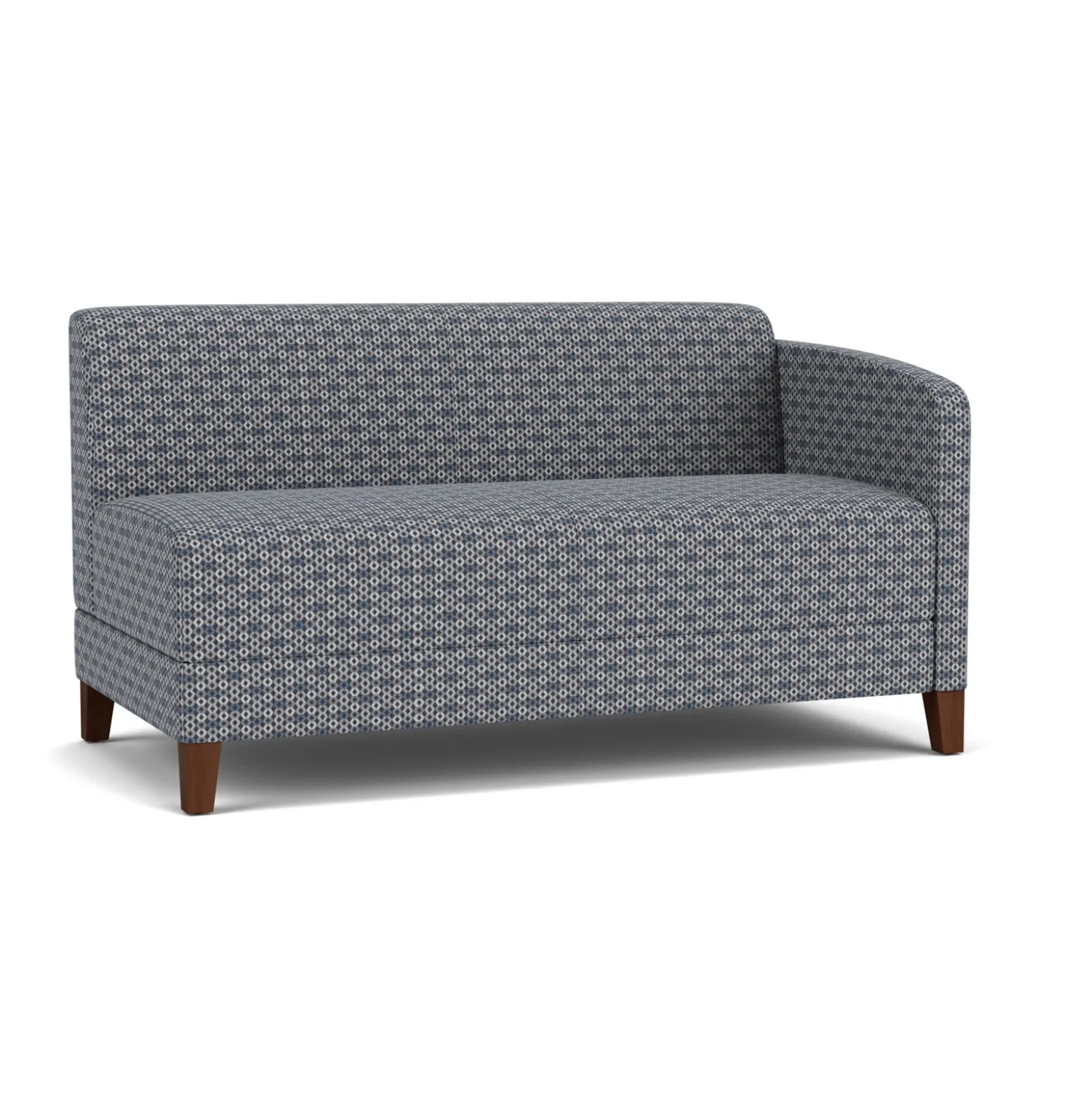 Social Left Arm Loveseat in Premium Upholstery