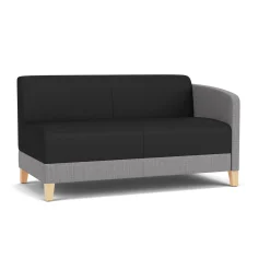 Social Left Arm Loveseat in Premium Upholstery