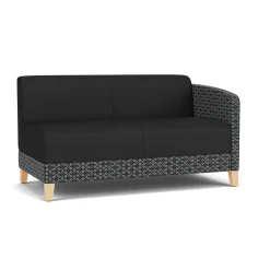 Social Left Arm Loveseat in Premium Upholstery