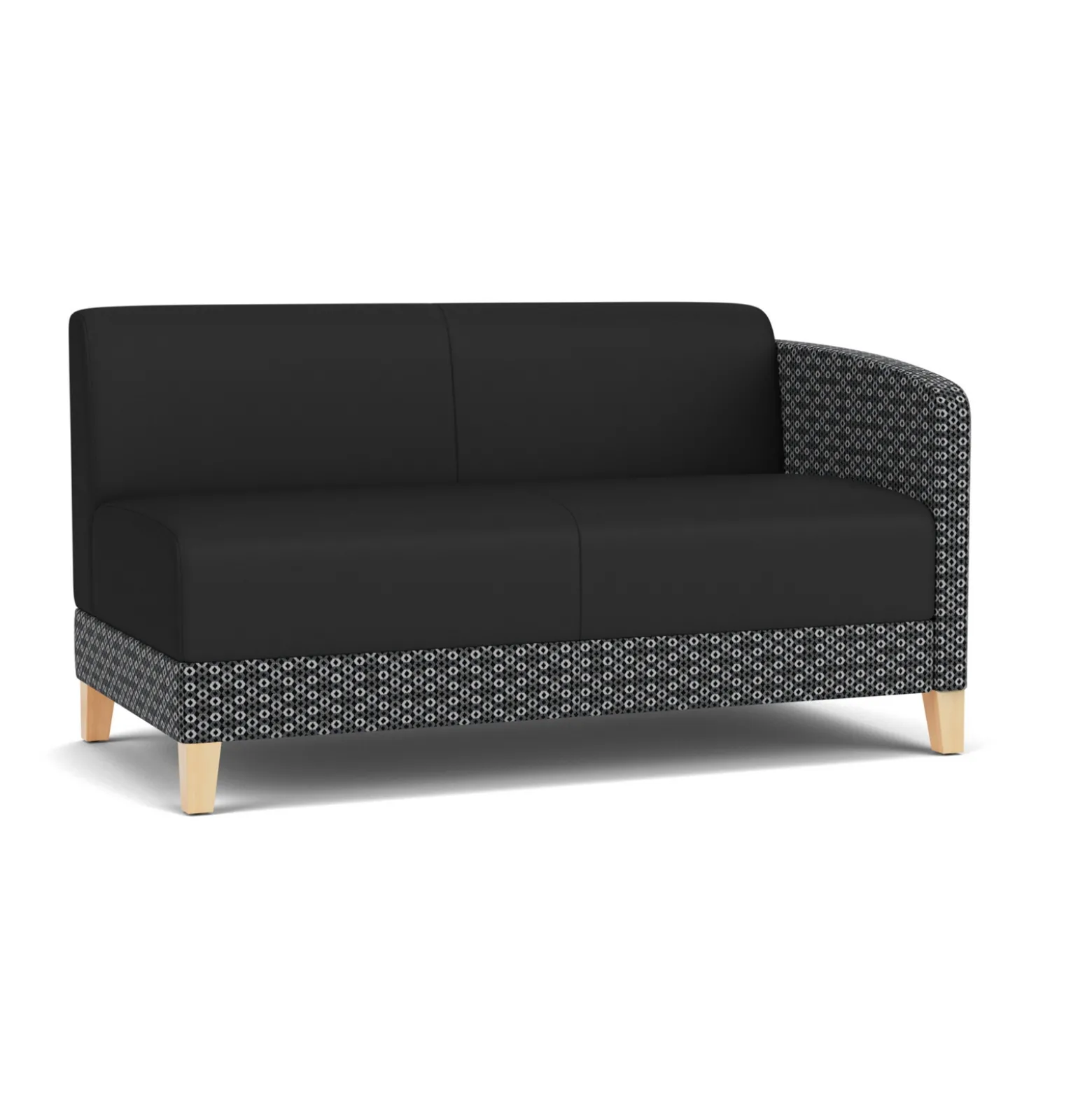 Social Left Arm Loveseat in Premium Upholstery