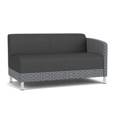 Social Left Arm Loveseat in Premium Upholstery