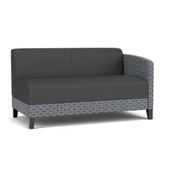 Social Left Arm Loveseat in Premium Upholstery