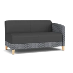 Social Left Arm Loveseat in Premium Upholstery