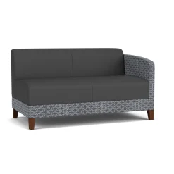 Social Left Arm Loveseat in Premium Upholstery