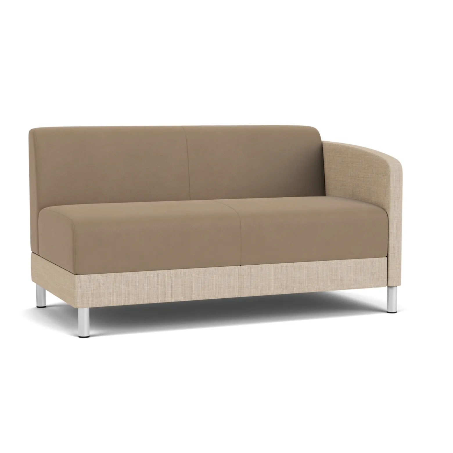Social Left Arm Loveseat in Premium Upholstery