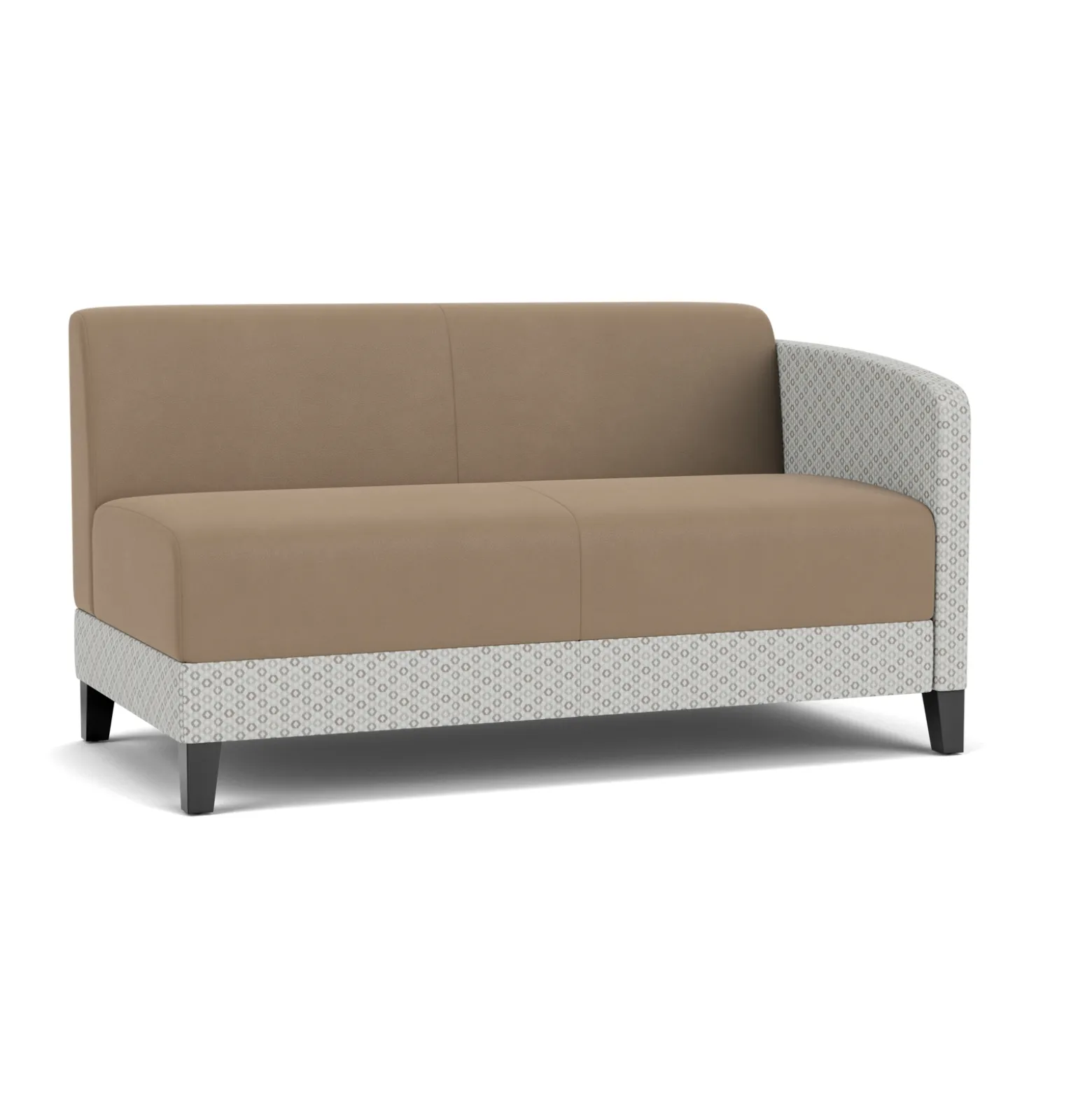 Social Left Arm Loveseat in Premium Upholstery