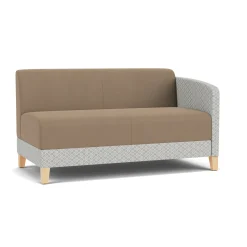 Social Left Arm Loveseat in Premium Upholstery