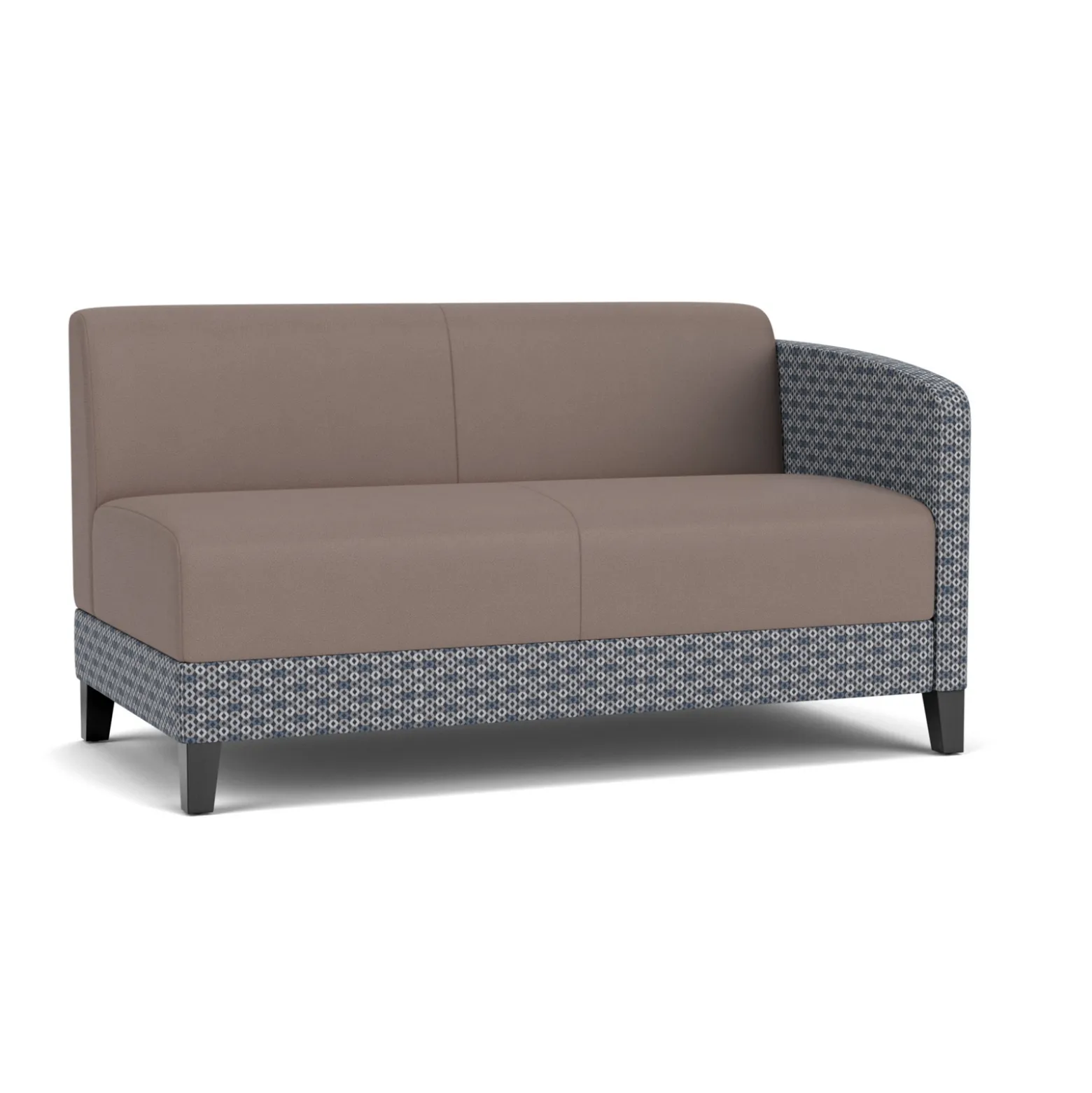 Social Left Arm Loveseat in Premium Upholstery