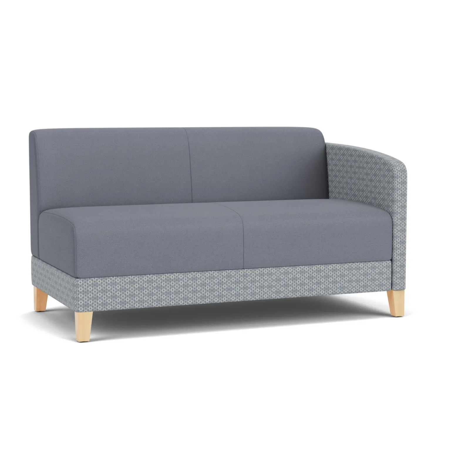 Social Left Arm Loveseat in Premium Upholstery