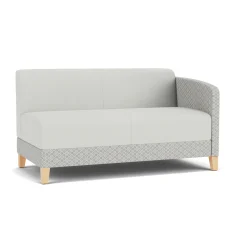 Social Left Arm Loveseat in Premium Upholstery