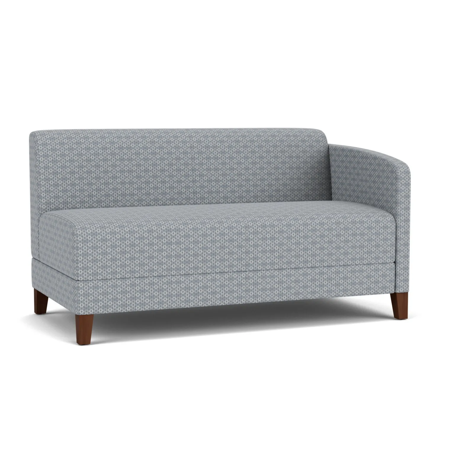 Social Left Arm Loveseat in Premium Upholstery