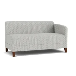 Social Left Arm Loveseat in Premium Upholstery
