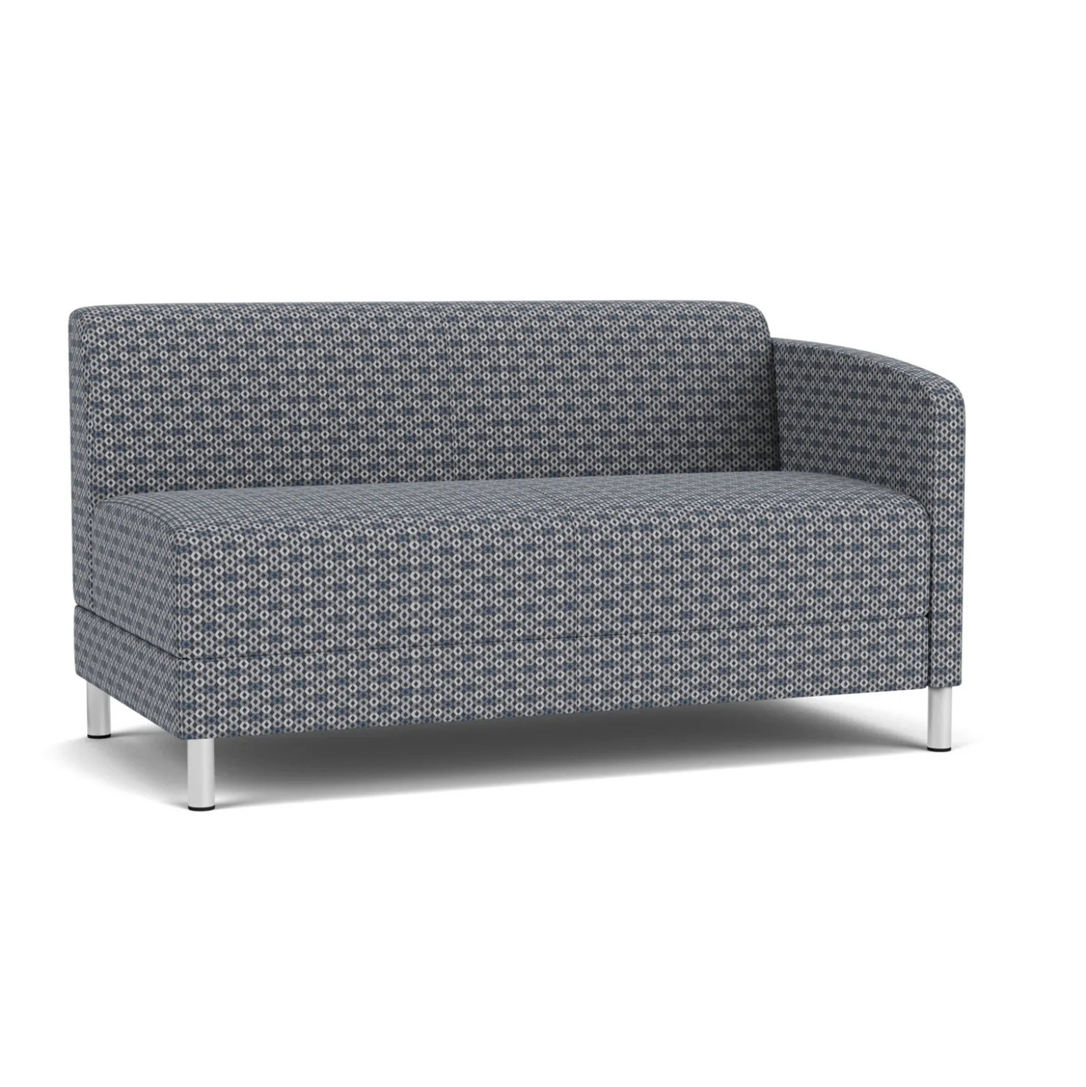 Social Left Arm Loveseat in Premium Upholstery