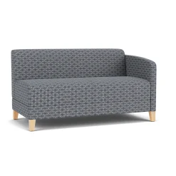 Social Left Arm Loveseat in Premium Upholstery