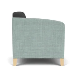 Social Right Arm Guest Chair in Premium Upholstery