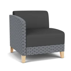 Social Right Arm Guest Chair in Premium Upholstery