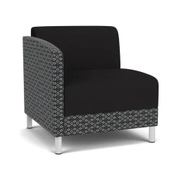 Social Right Arm Guest Chair in Premium Upholstery