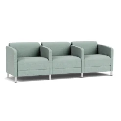 Social Three Seater with Center Arms in Premium Upholstery