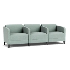 Social Three Seater with Center Arms in Premium Upholstery