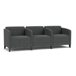 Social Three Seater with Center Arms in Premium Upholstery