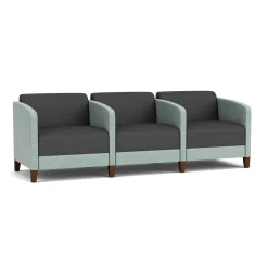 Social Three Seater with Center Arms in Premium Upholstery