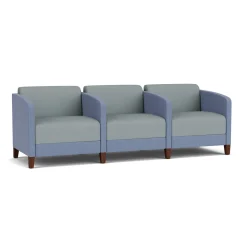 Social Three Seater with Center Arms in Premium Upholstery