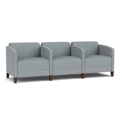 Social Three Seater with Center Arms in Premium Upholstery