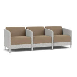 Social Three Seater with Center Arms in Premium Upholstery
