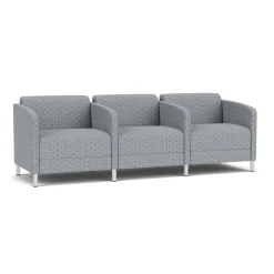 Social Three Seater with Center Arms in Premium Upholstery