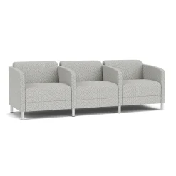 Social Three Seater with Center Arms in Premium Upholstery