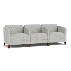 Social Three Seater with Center Arms in Premium Upholstery